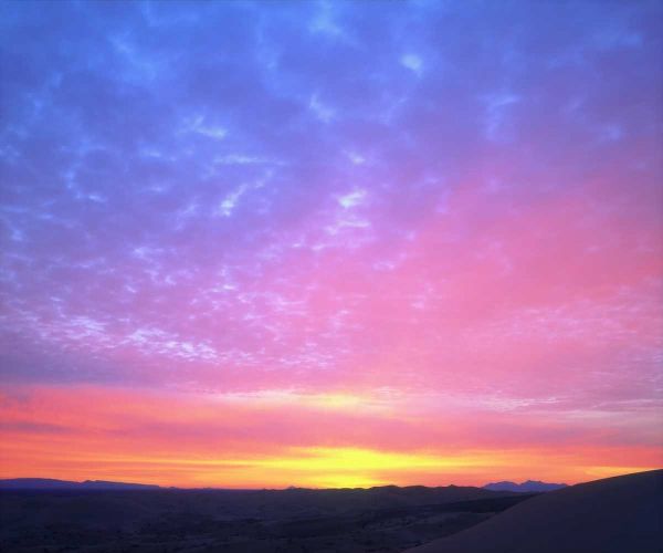 CA, San Diego, Sunrise Clouds over the desert